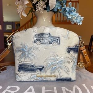 RARE!! Brahmin Blue Copa Cabana Mini Duxbury Crossbody Bag